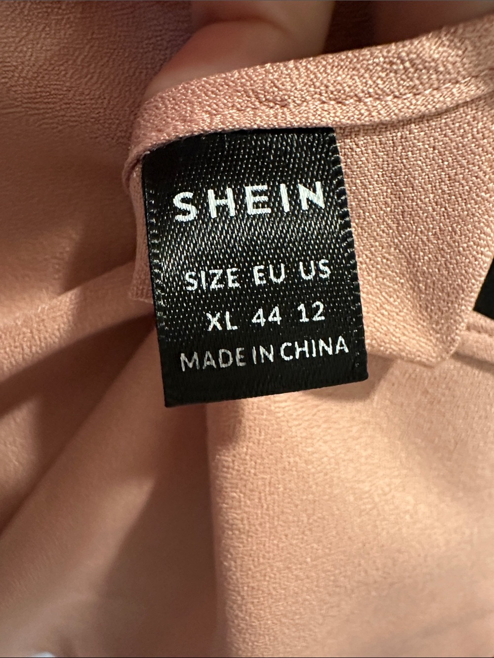 SHEIN Dusty Rose Tie-Sleeve Pearl-Trim Blouse - Picture 4 of 6